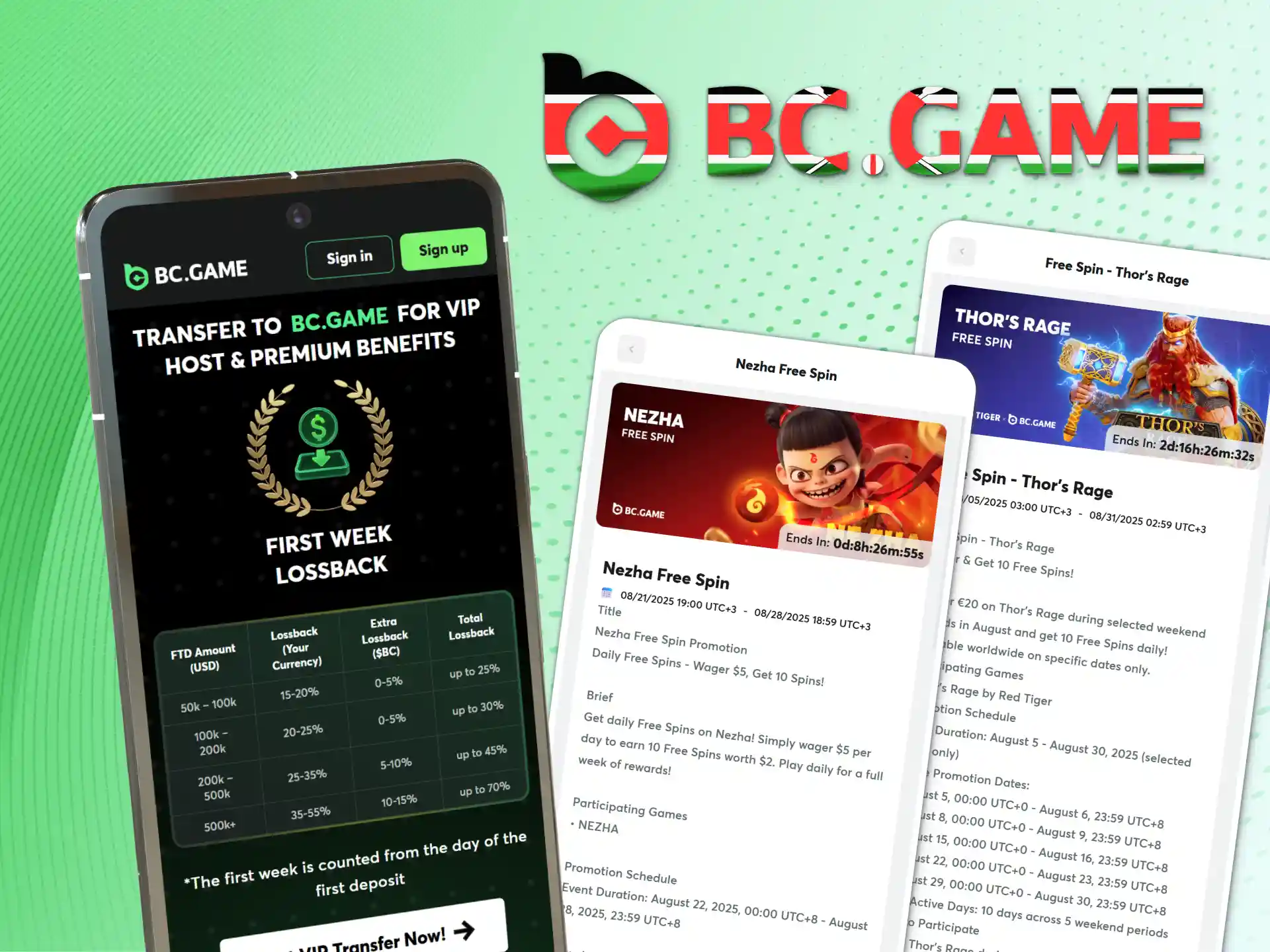 Access daily rewards and exclusive bonuses on BC Game application.