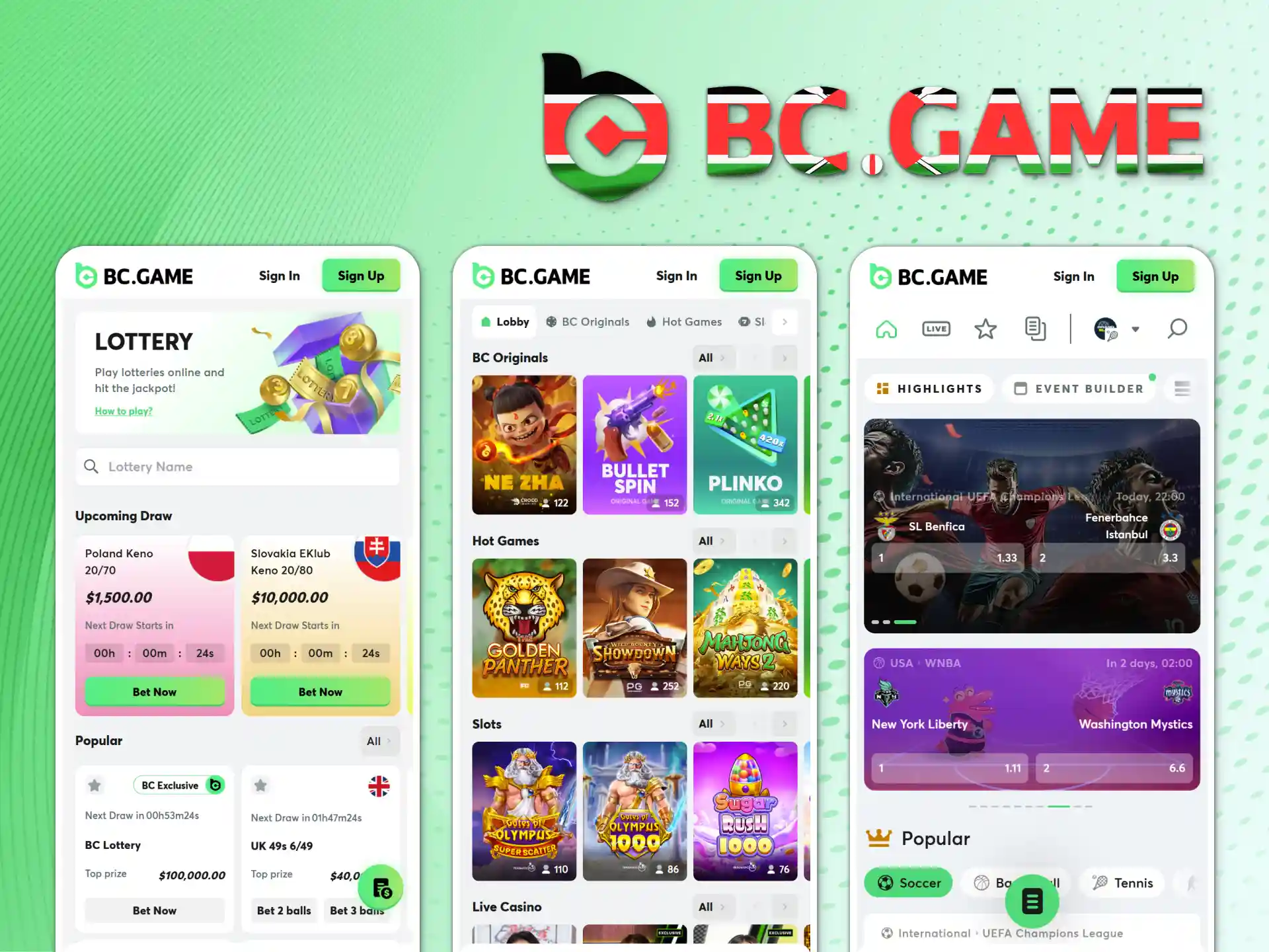 Get competitive odds and flexible betting options at BC Game.