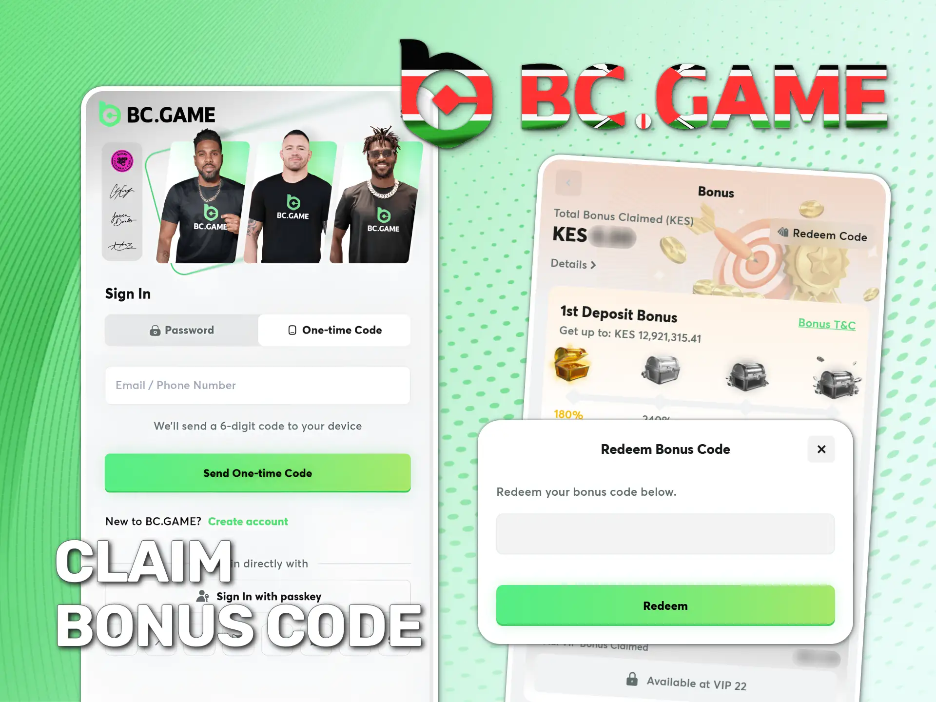 Redeem a promo code for your account on BC Game.