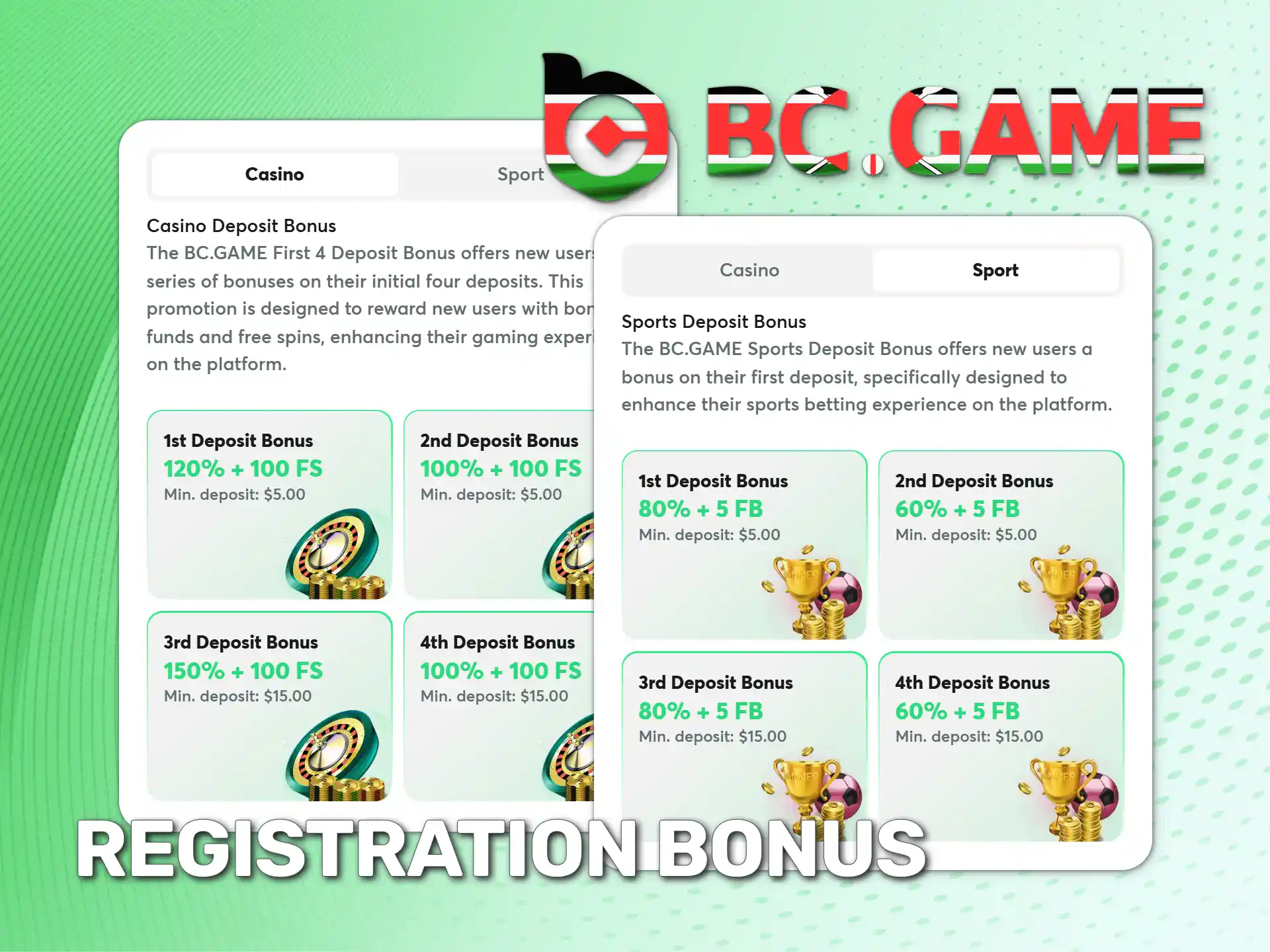 Get a welcome BC Game bonus for sports or casino.
